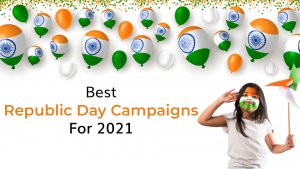 India Republic Day marketing campaign blog banner featuring patriotic balloons and a saluting young girl.