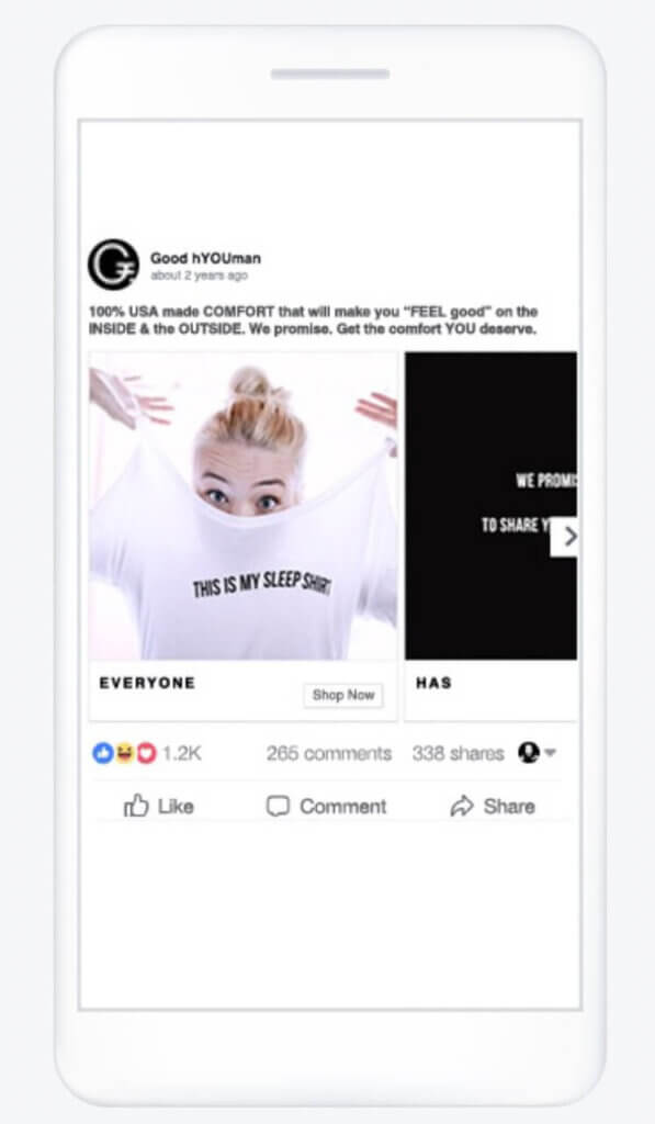 Facebook ad banner size
