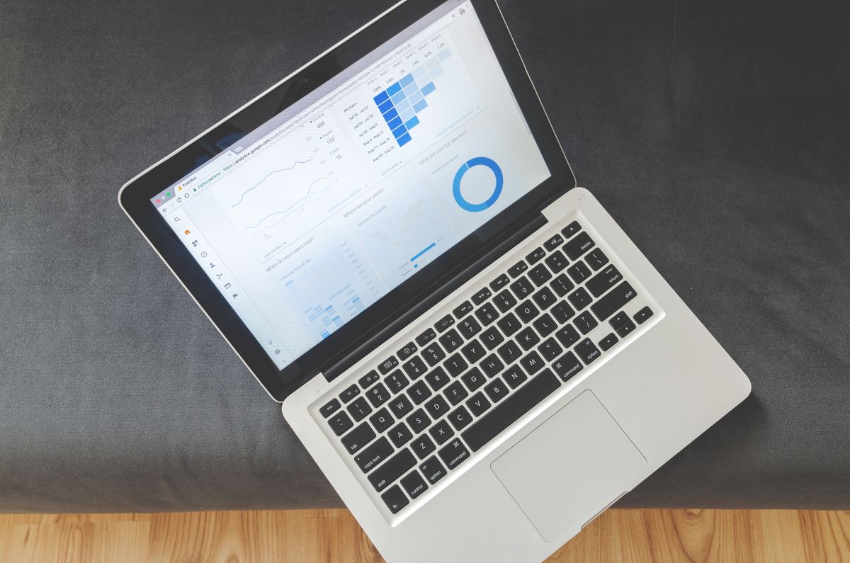 Laptop showing a marketing analytics dashboard, representing digital marketing services in Bangalore
