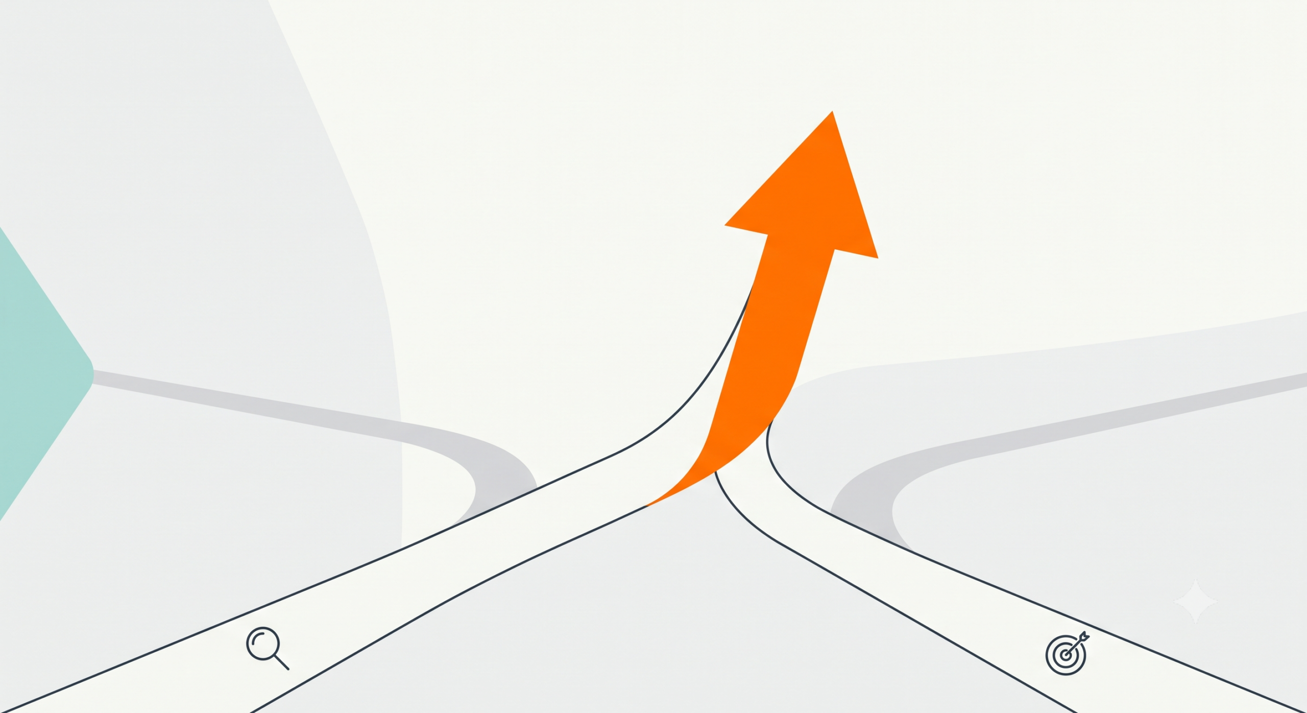 SEO and paid ads paths merging into one rising arrow, a full-funnel digital marketing service in Bangalore