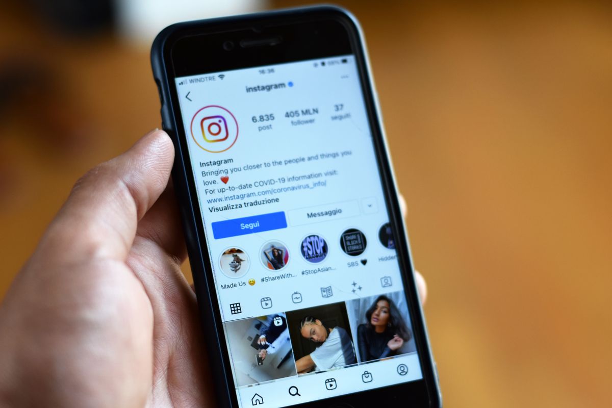Smartphone showing Instagram, representing a Meta ads agency in Bangalore running Facebook and Instagram ads