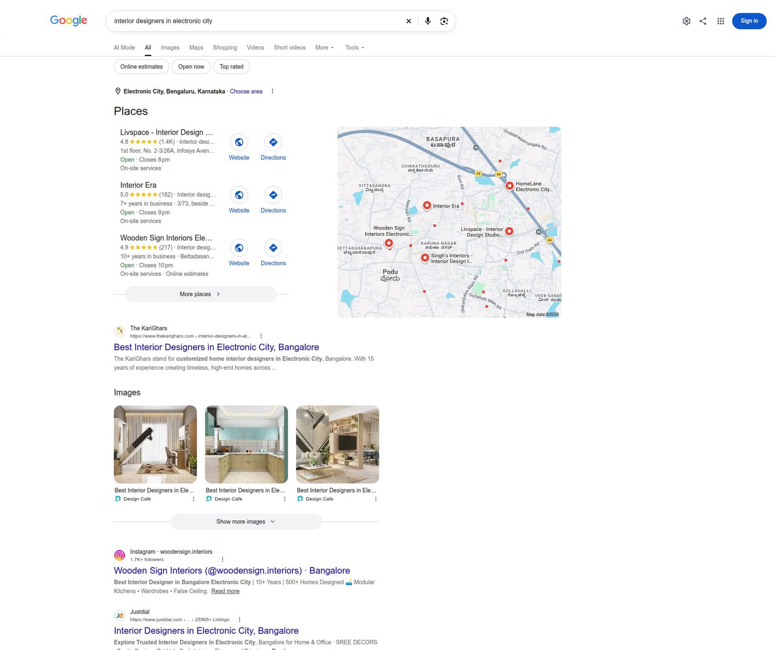 The KariGhars: #1 on Google for “interior designers in electronic city”