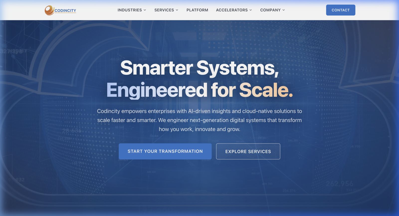 Codincity website design